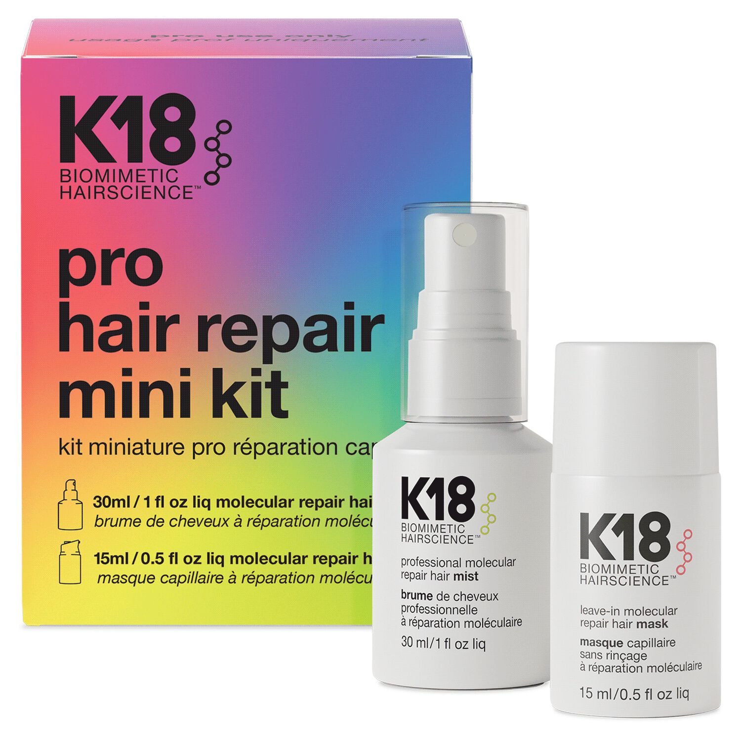 K18 Pro Hair Repair Mini Kit (Mist + Mask)
