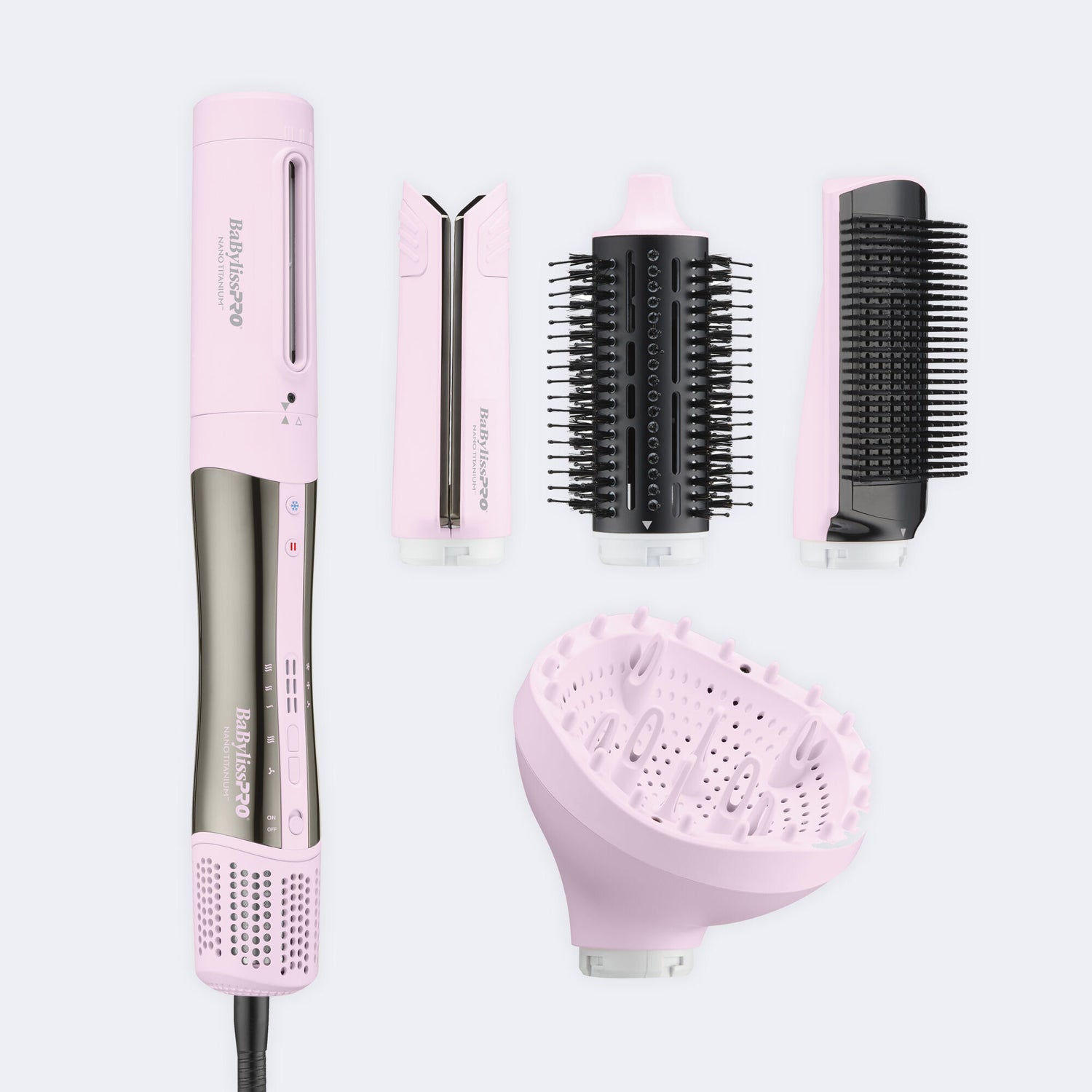 BaBylissPRO® Nano Titanium™ STYLE/SWITCH™ Ionic Multi-Styler &amp; Dryer (Limited Edition Pink)
