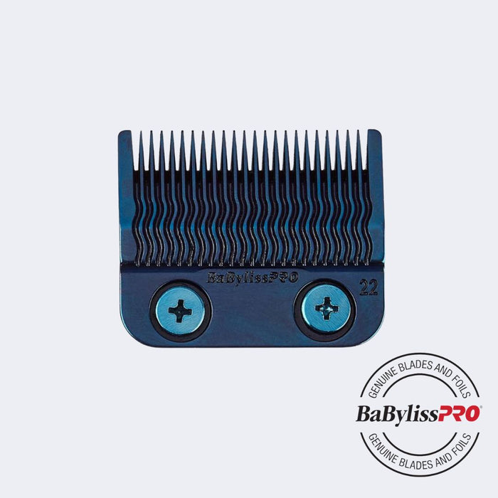 BaBylissPRO® Blue Titanium Metal-Injection Molded (MIM) Precision Fade Blade (22 teeth)
