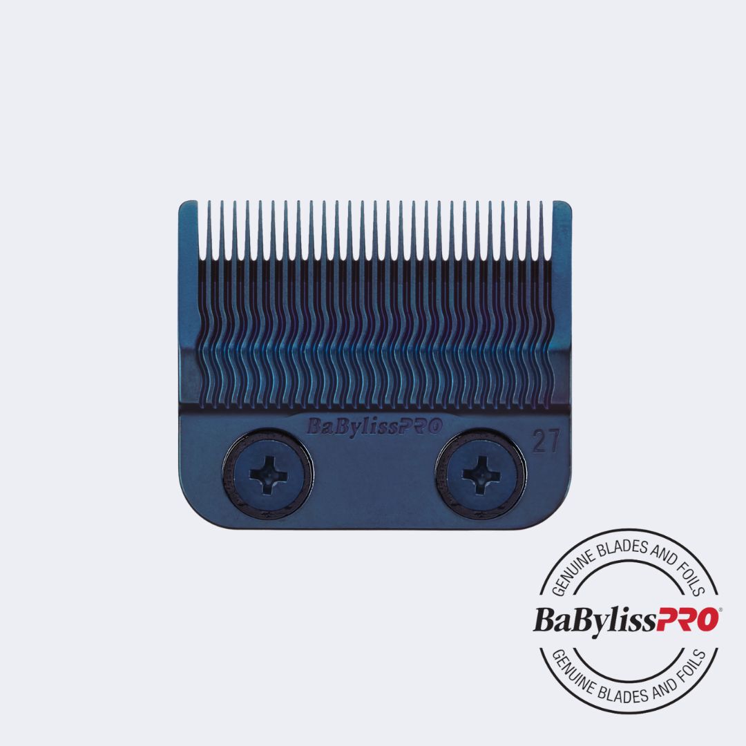 BaBylissPRO® Blue Titanium Metal-Injection Molded (MIM) Precision Fade Blade (27 teeth)