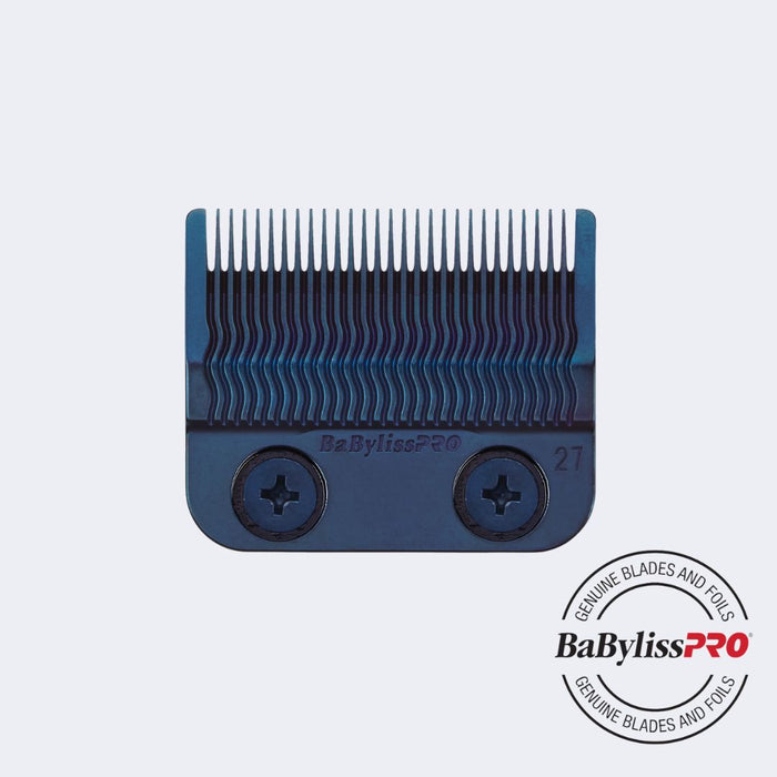 BaBylissPRO® Blue Titanium Metal-Injection Molded (MIM) Precision Fade Blade (27 teeth)