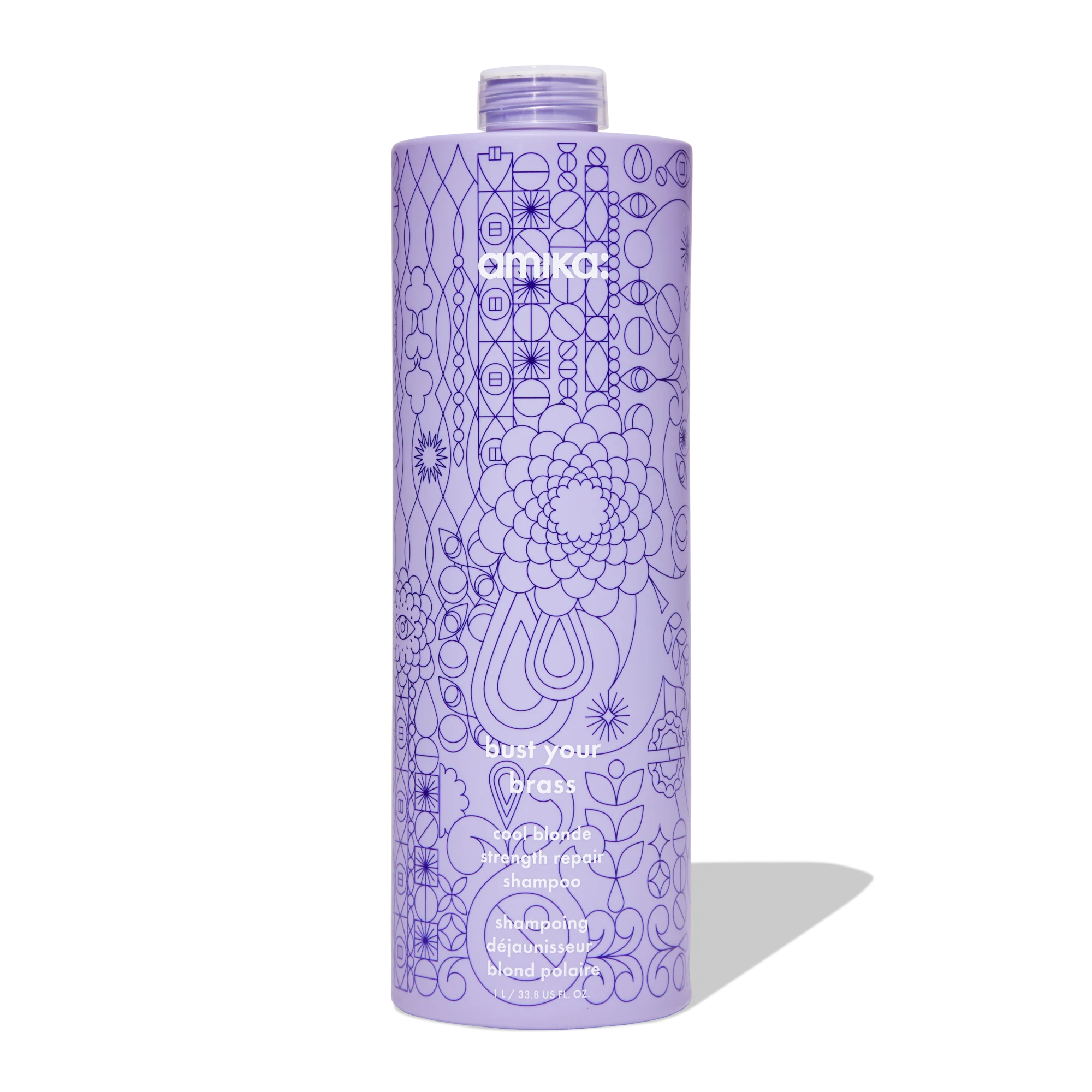 Amika bust your brass cool blonde repair shampoo