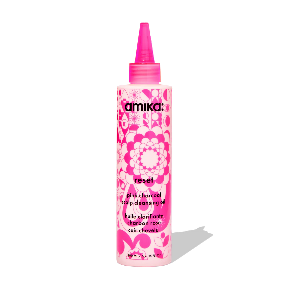 Amika reset pink charcoal scalp cleansing oil
