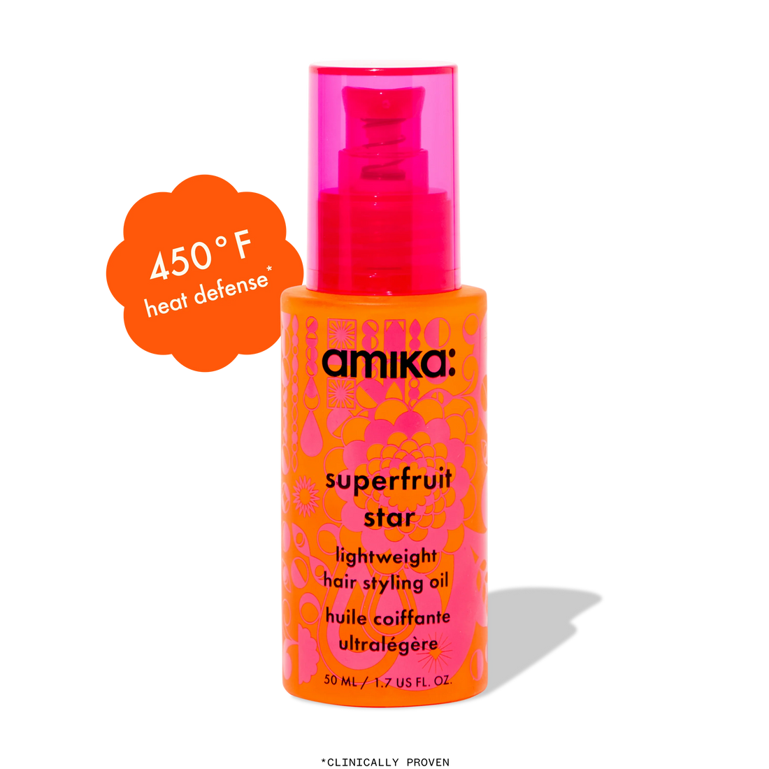 Amika superfruit star lightweight hair styling oil