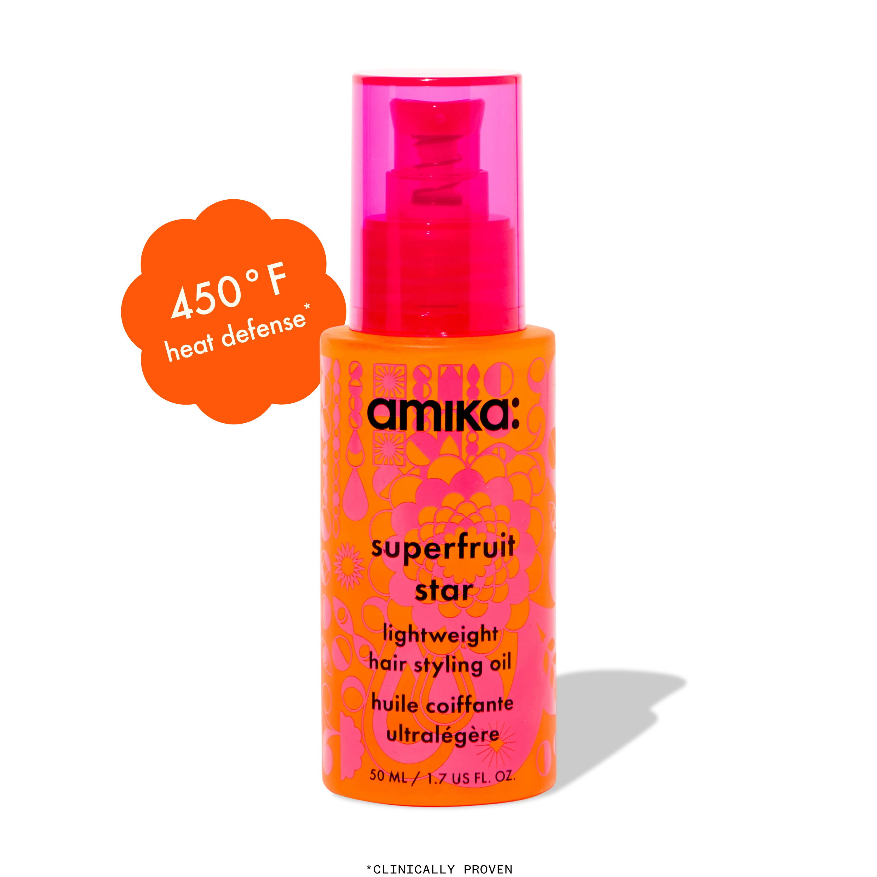 Amika superfruit star lightweight hair styling oil